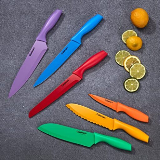 Cuisinart 12-Piece Multicolor Kitchen Knife Set, Benefit Cutlery C55-01-12PCKS