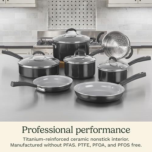 Cuisinart 11-Piece Black Nonstick Cookware Set, Ceramica XT Mannequin 733-30H