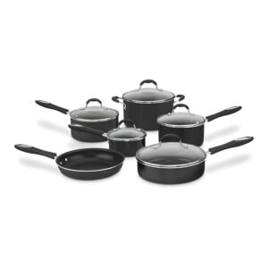 Cuisinart 11-Piece Black Nonstick Cookware Set, Mannequin 55-11BK