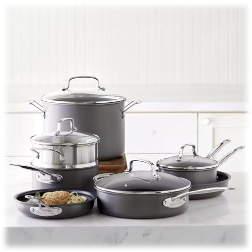 Cuisinart 11-Piece Exhausting Anodized Nonstick Cookware Set - Induction and Dishwasher Secure (Mannequin 68I-11)