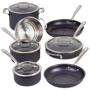 Cuisinart 11-Piece Exhausting Anodized Nonstick Cookware Set – Induction and Dishwasher Secure (Mannequin 68I-11)