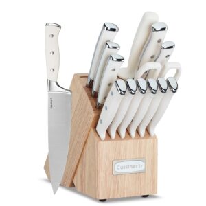 Cuisinart 15-Piece Knife Set with Block, Solid Triple Rivet, Excessive Carbon Stainless Metal, Mannequin C77CTR-15P