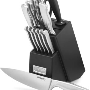 Cuisinart 15-Piece Extremely Sharp Cutlery Knife Set with Stainless Metal Blades for Precision Slicing, Light-weight and Sturdy, Dishwasher Protected – Mannequin C77SS-15PK