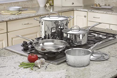 Cuisinart 7-Piece Chef's Basic Stainless Metal Cookware Set, Mannequin 77-7P1