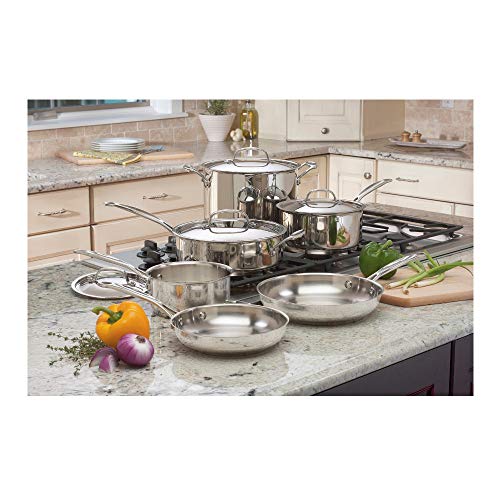 Cuisinart 77-10P1 10-Piece Chef's Basic Stainless Metal Cookware Set